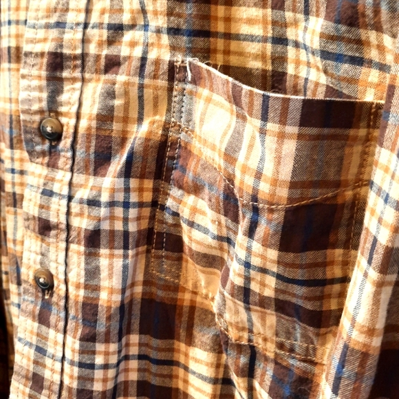 Schmidt Workwear Shirt Mens XL Brown Plaid Button Down Cotton Outdoor Streetwear - Picture 4 of 10